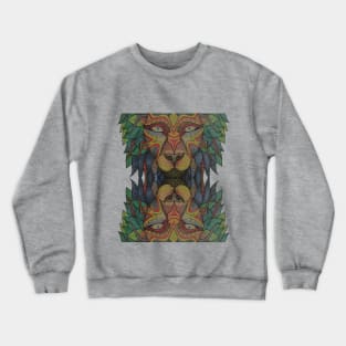 Tribal Lion Head Crewneck Sweatshirt